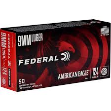 Federal American Eagle 9mm 124gr FMJ Ammo Unknown