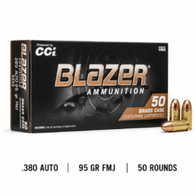 Blazer Brass .380 Auto 95 Grain FMJ 50-round box