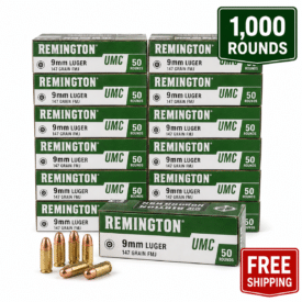 Remington UMC 9mm 147 Grain FMJ 1000 rounds with free shipping Remington UMC 9mm 147 Grain FMJ 1000 rounds with free shipping